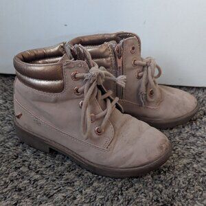 Nautica Rose Gold Blush Pink Boots Girls Size 11